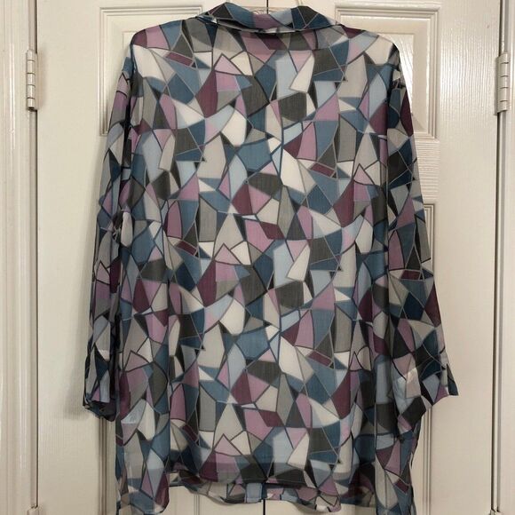 Alfred Dunner Blouse Size 18W or 1X Three Quarter Sleeves - Two Piece Set - Picture 5 of 6